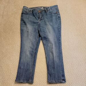 Chip & Pepper Womens Size 32 SYD Denim Capri Jeans Blue Medium Wash Stretch